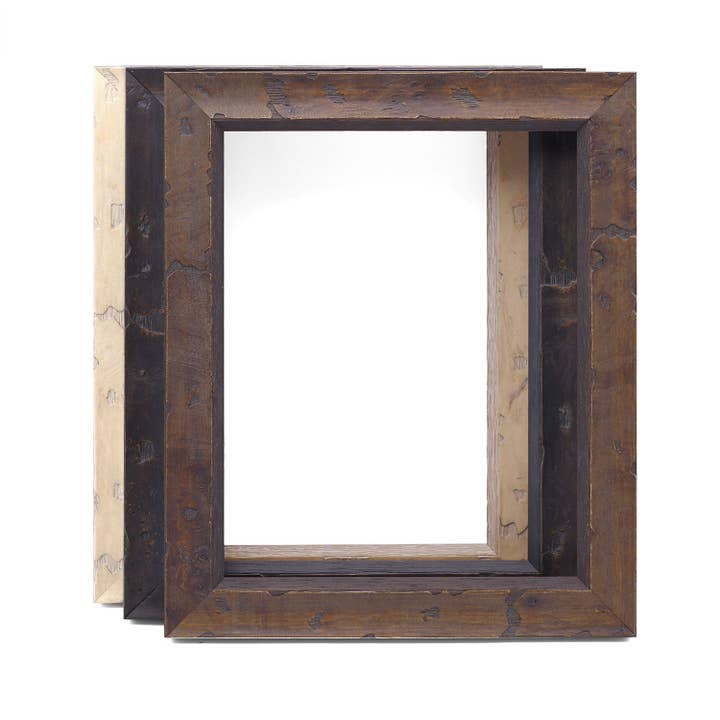 Brown Rustic Distressed Wood Picture Frame for wholesale on Faire6