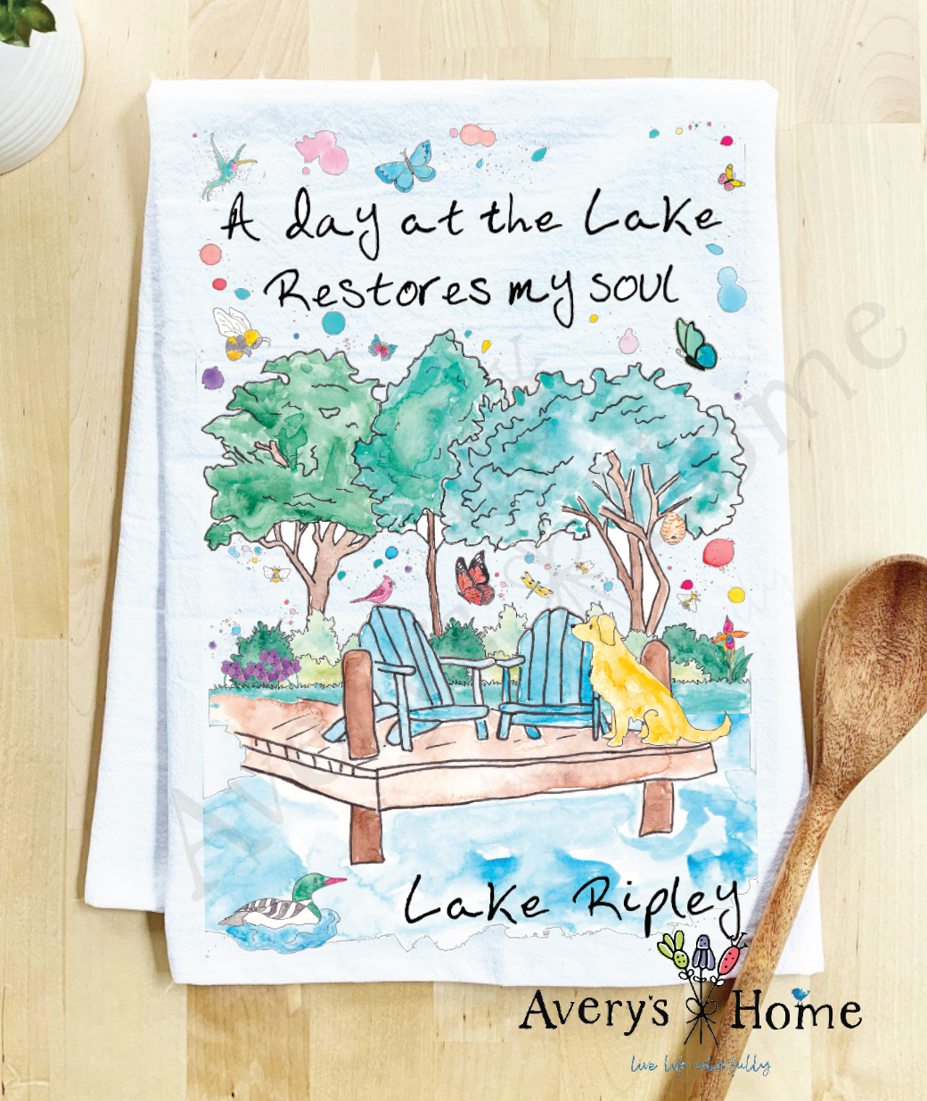 Avery's Home - Wholesale Tea Towel - A Day at the Lake or River Customizable Tea Towel58