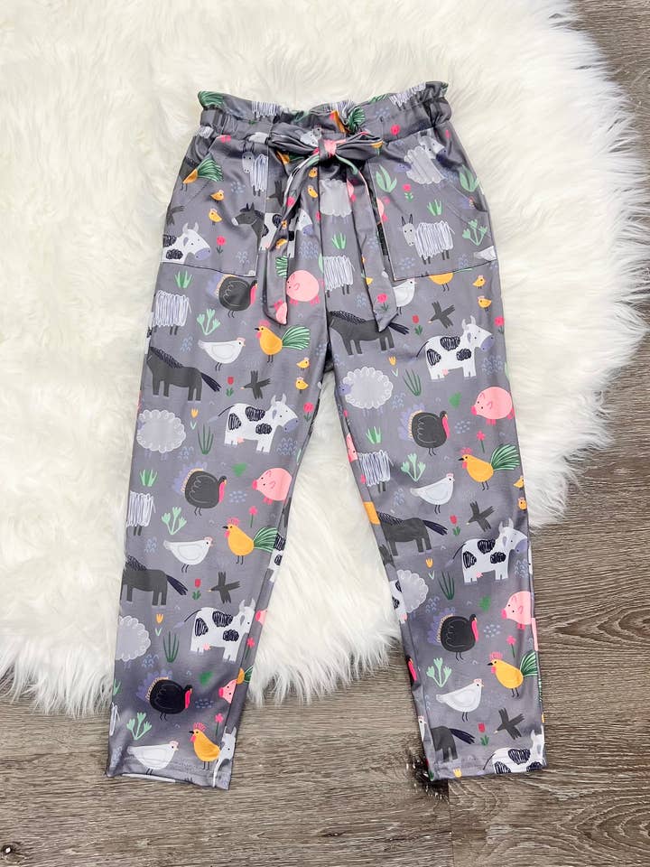 Pantalon Farm Friends Paper Bag pour la vente par Two Cute Boutique LLC