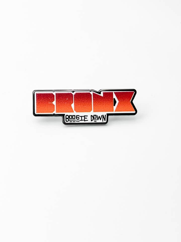 “Boogie Down Bronx” Boro Pin for wholesale by Pin Drip NYC