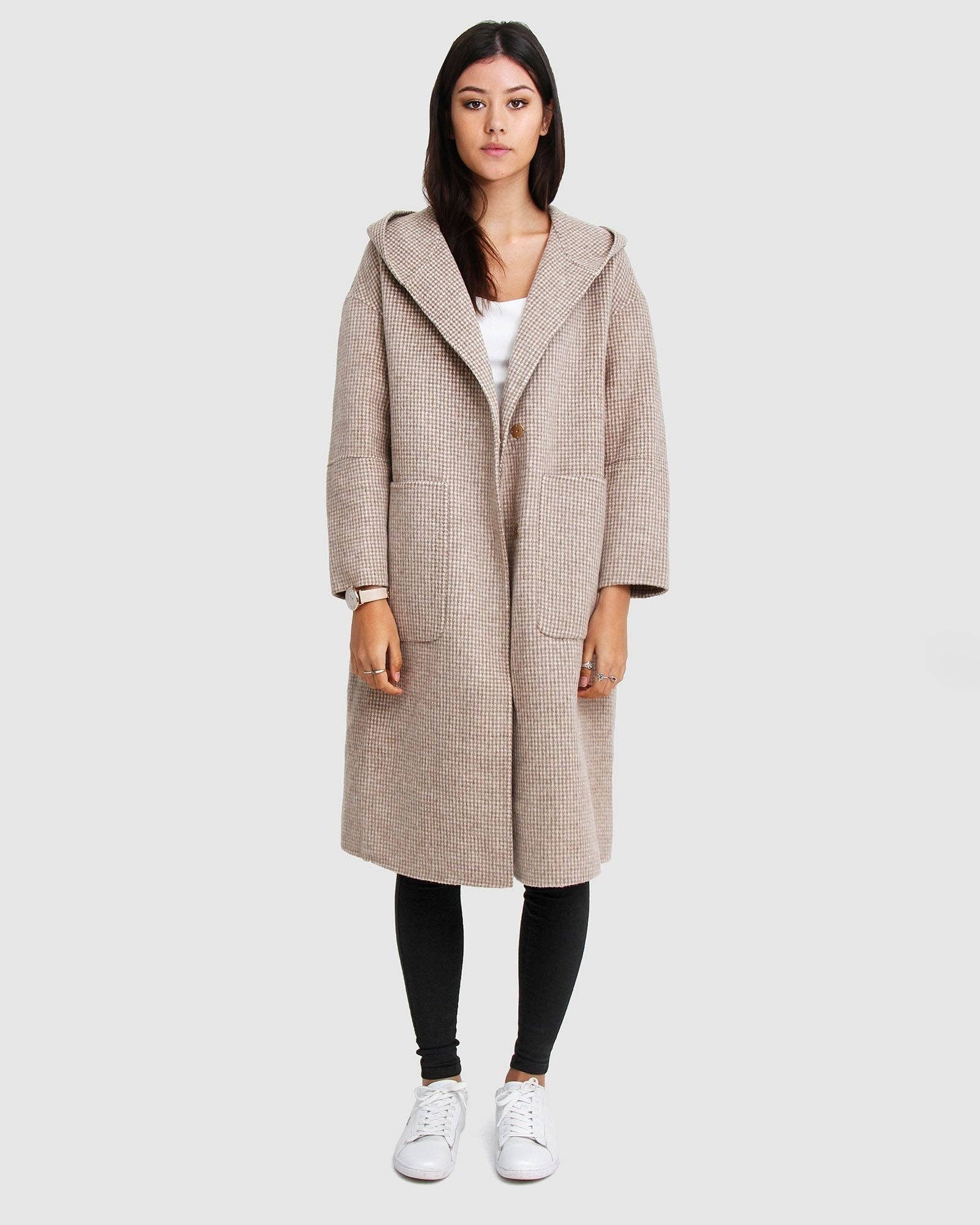 Wholesale Walk This Way Wool Blend Oversized Coat - Beige for your store -  Faire