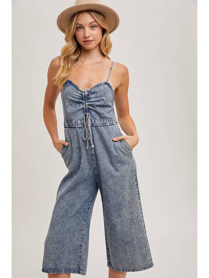 Bluivy - Vente Combinaison – femme - COMBINAISON EN JEAN DÉLAVÉ À L'ACIDE7