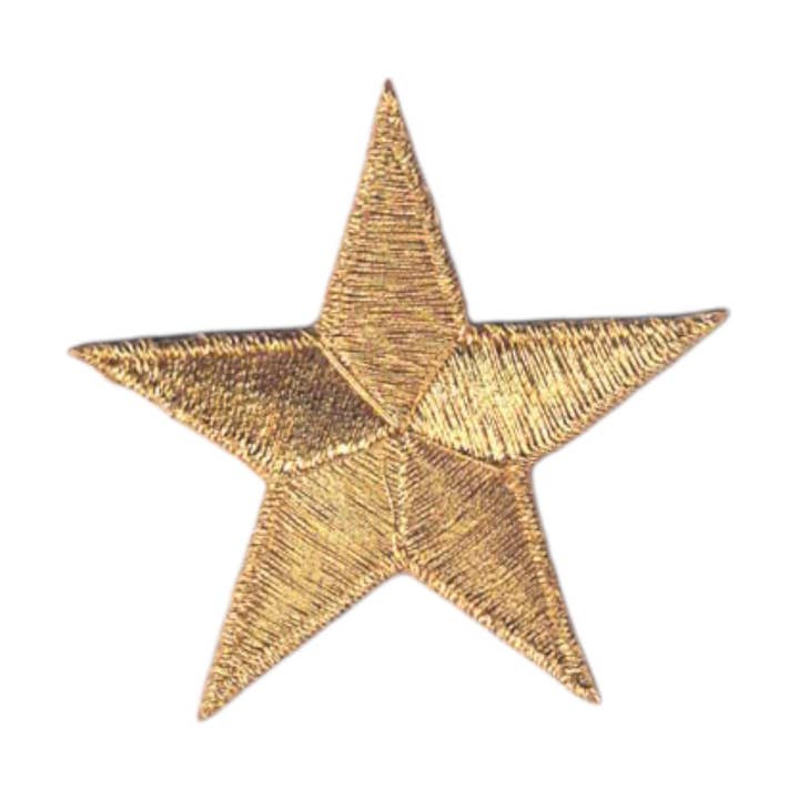 Écusson Étoile Métallique Doré Brodé 1,75 Pouce - 7402-21M pour la vente par Happy Wood Products