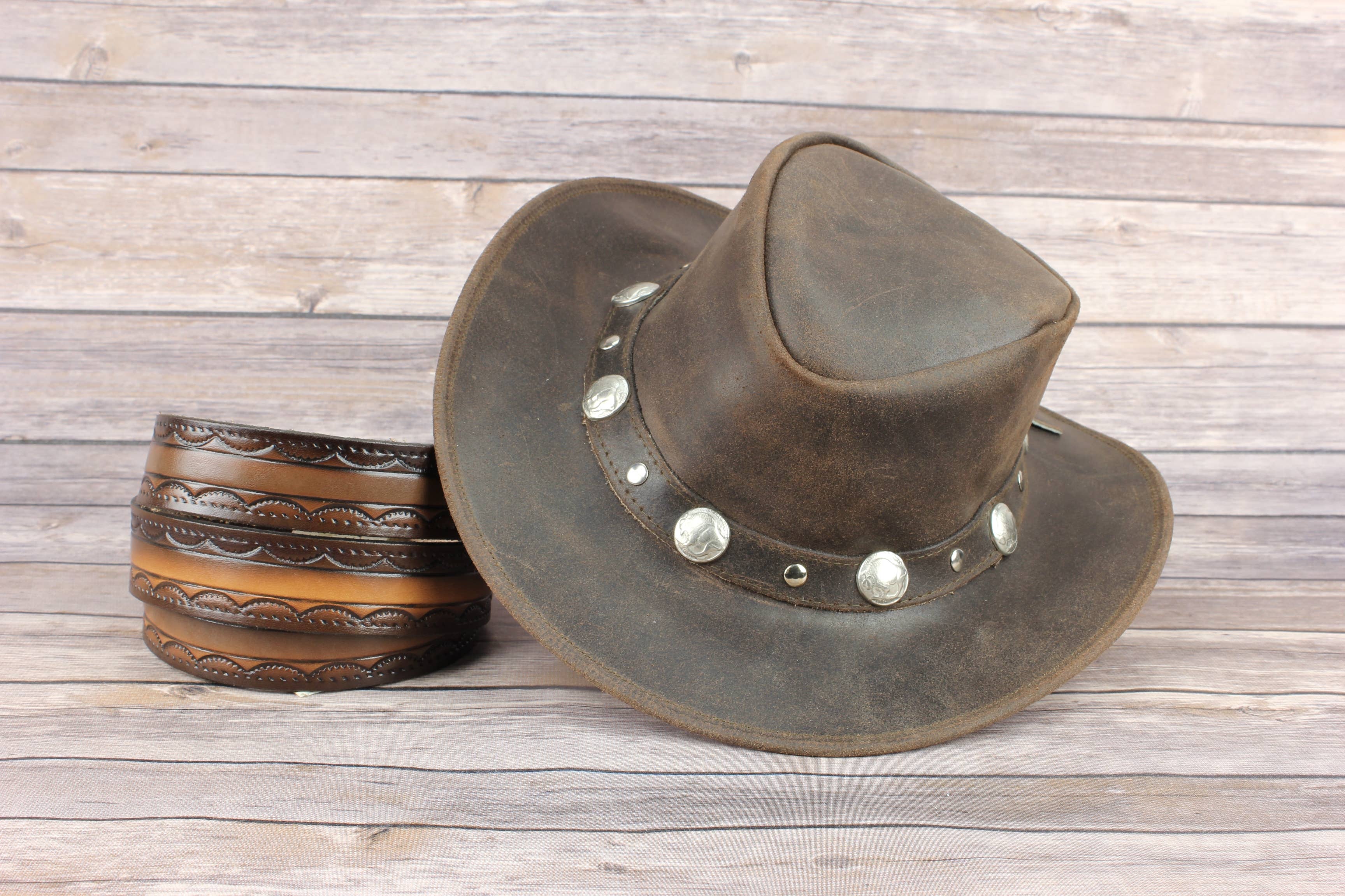 Leather Impressions Inc – wholesale Cowboy hat – Unisex – Buffalo Nickle Cowboy Hat #HT10416