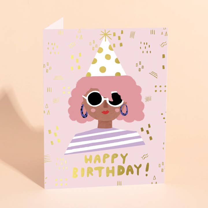 PARTY GIRL - Birthday Card for wholesale by Carolyn Suzuki