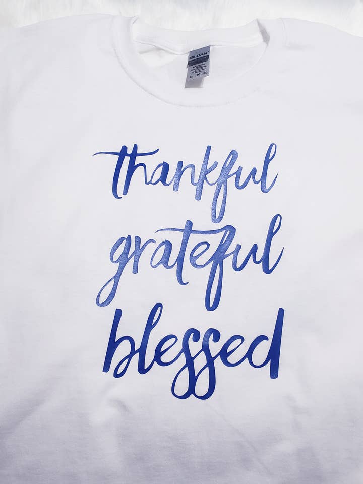 Reconnaissant, reconnaissant, béni pour la vente par ND Printing