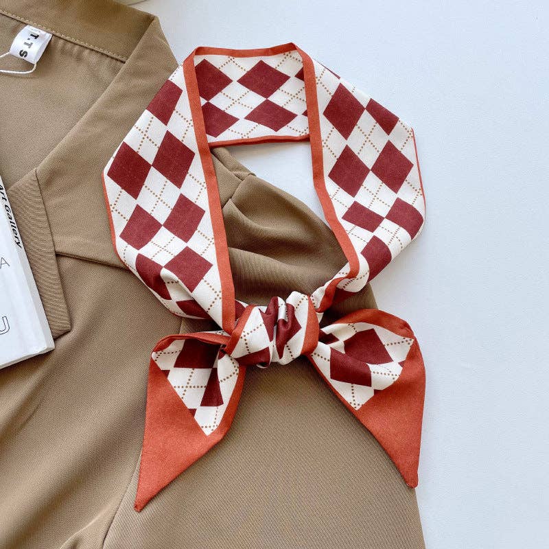 VividLux - Wholesale Scarf - Women's - Vintage Long Slim Scarf – Hair Tie & Bag Ribbon3