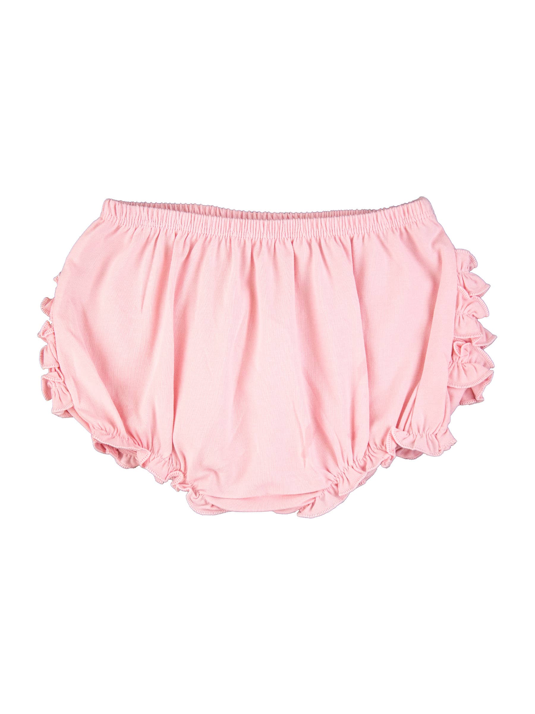 Baby Girls Pink Knit RuffleButt Bloomer for wholesale on Faire1