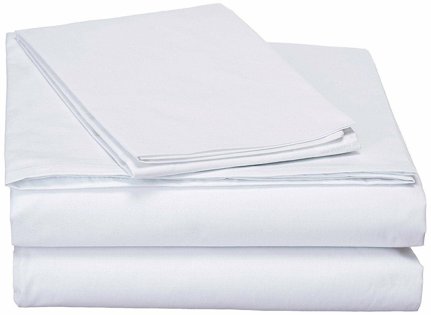 DaDalogy Bedding - Wholesale Sheet Set - DaDa Bedding White Soft Fitted & Flat Bed Sheets w/ Pillow Cases Set (FSFS098765)0