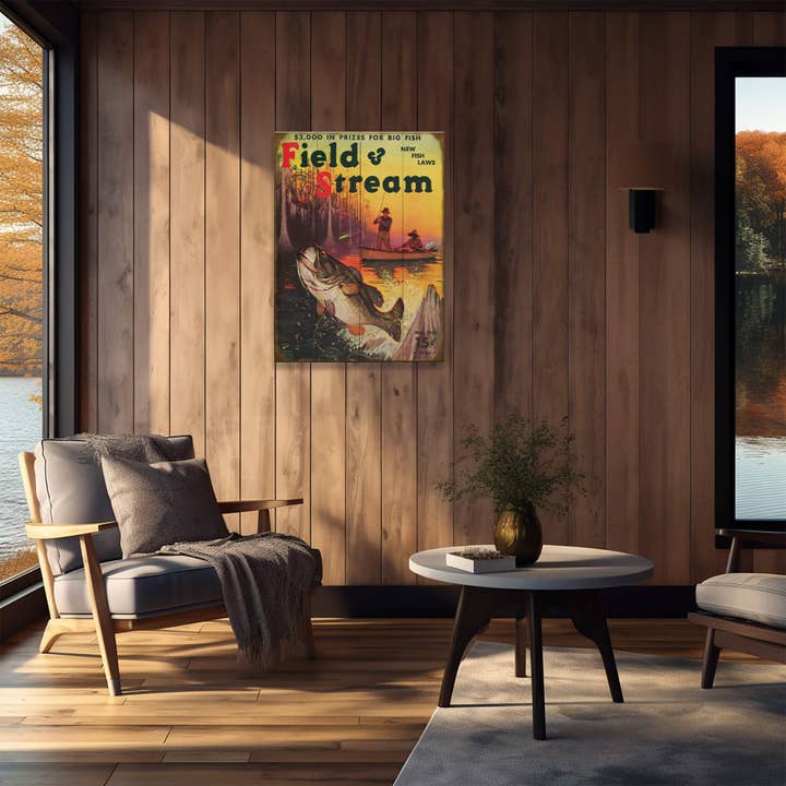 Old Wood Signs - Wholesale Sign - Field & Stream Cover May 1942 - Wood & Metal Wall Art