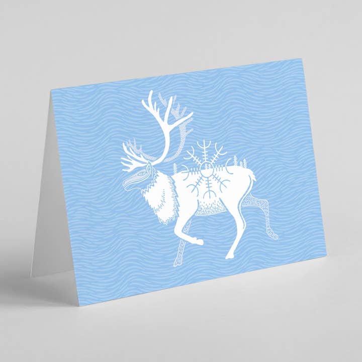 Caribou Greeting Card for wholesale by Ketsol