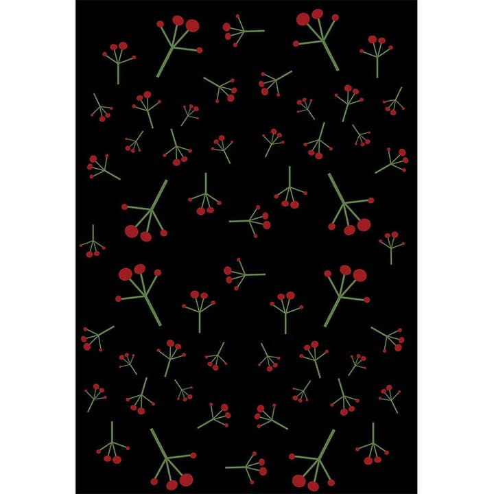 Mod Lounge Paper Company - Wholesale Flat Wrap - Mistletoe Mid Century Modern Holiday Gift Wrap Set of 22