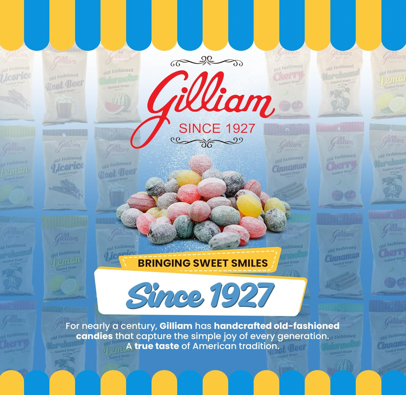 Quality Candy Company - Wholesale Zuigsnoepjes - Gilliam Watermelon Drops 12st x 4,5oz5