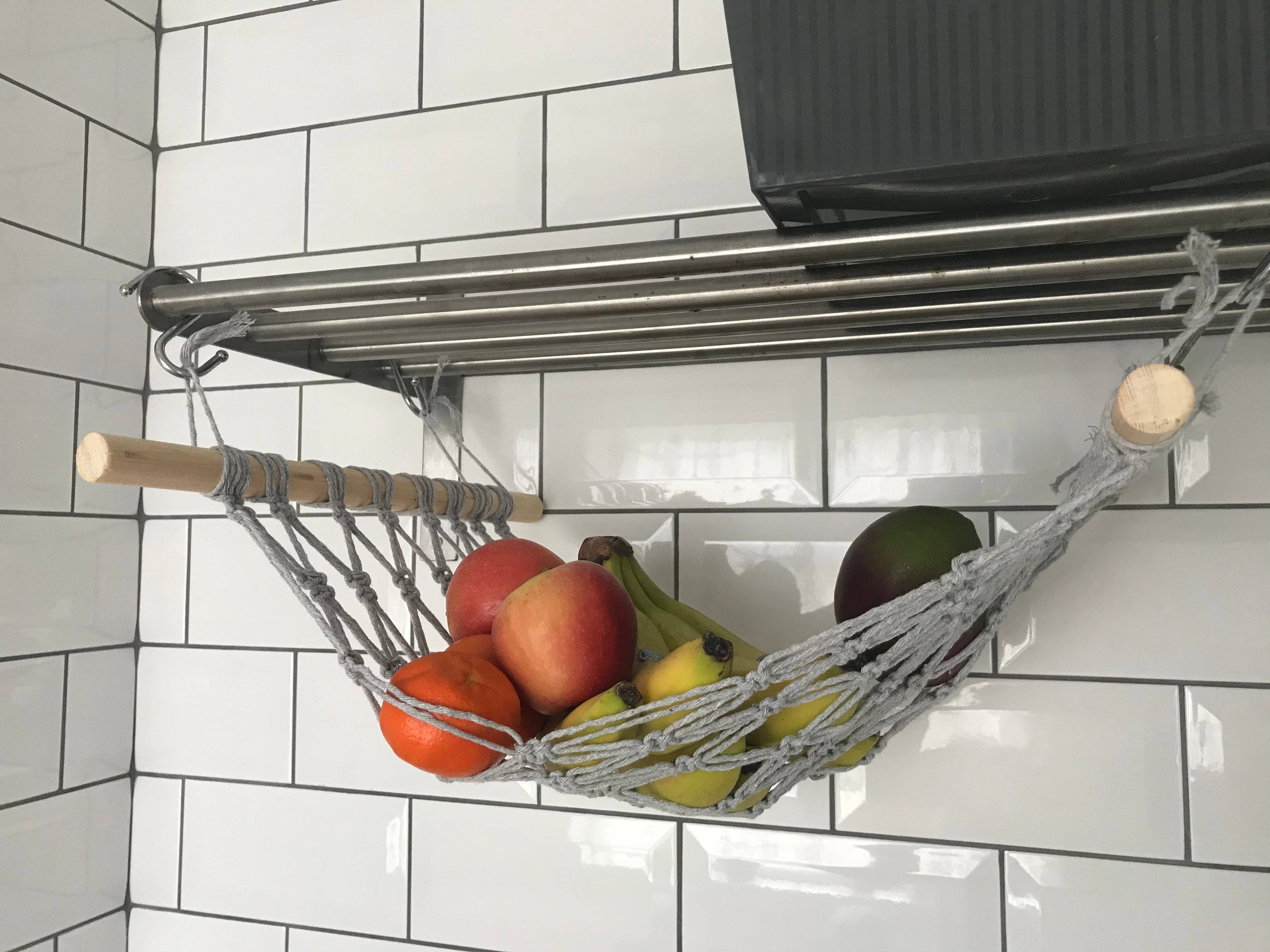 Macra-Made With Love – wholesale Kitchen storage/organiser – Macramé Fruit Hammock – Under Cabinet Hanging Storage4