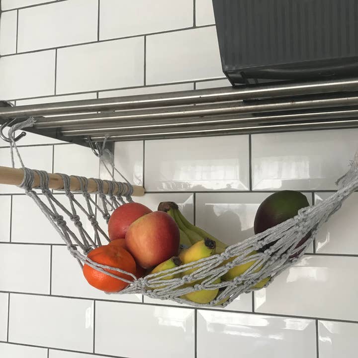Macra-Made With Love – wholesale Kitchen storage/organiser – Macramé Fruit Hammock – Under Cabinet Hanging Storage4