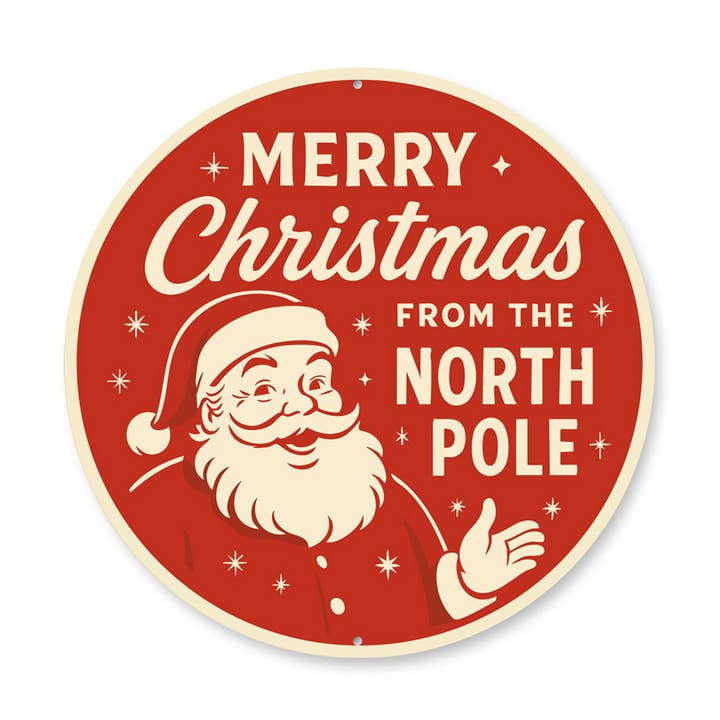 Vrolijk Kerstfeest van de Noordpool Bord voor wholesale door Lizton Sign Shop, Inc