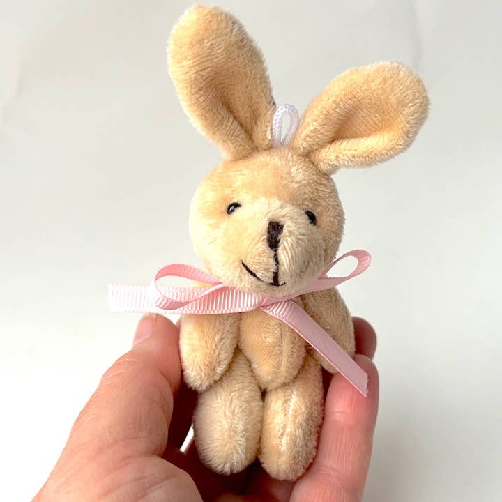 The Gifted Rat - Wholesale Stuffed/plush toy – Kids & baby - Small Plush Bunny Rabbit (Pink bow) 1