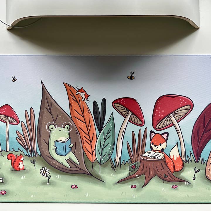 Froggie & Friends Reading Desk Mat / Gaming Mousepad for wholesale by Magic&Books