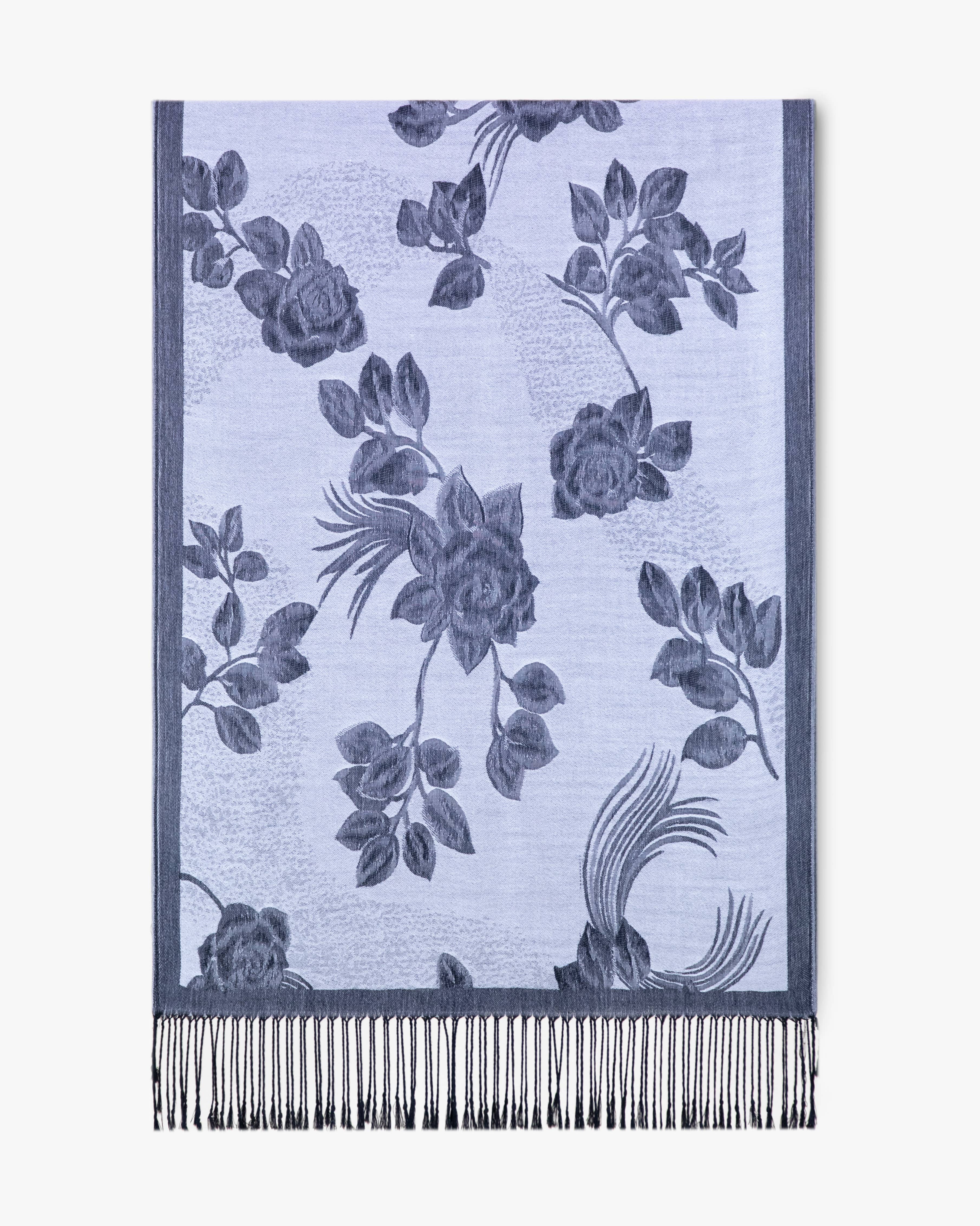 Original USA - Vente Écharpe – femme - Pashmina à bordure solide avec roses4
