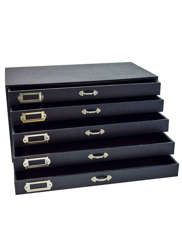 5-Drawer Black Jewelry Storage Organizer for wholesale by Store Supply Warehouse