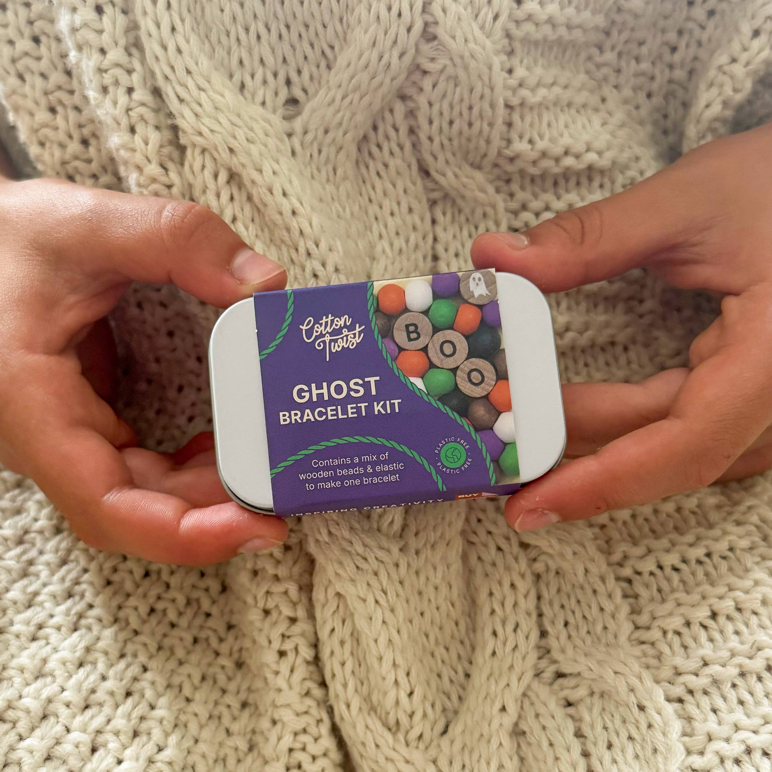 Cotton Twist (USA DUTIES PAID) - Wholesale DIY craft kit – Child - Ghost Bracelet Gift Kit2
