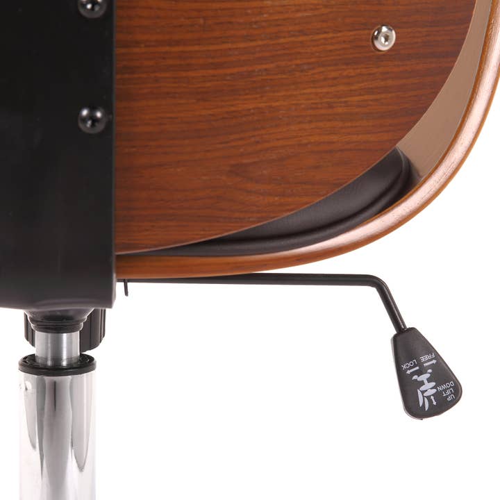 Viborr - Wholesale Chair - Kemberg office armchair - Walnut and chrome steel6