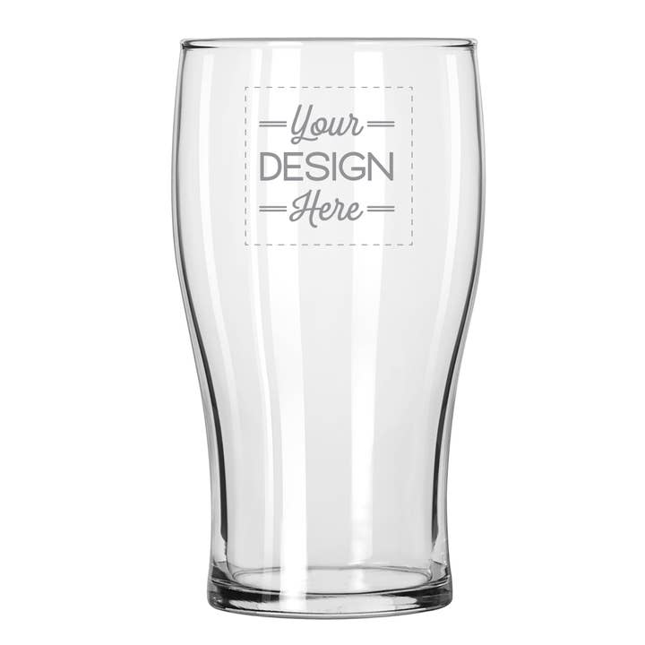 Custom Artwork Classic Pub Glass for wholesale by Susquehanna Glass Company