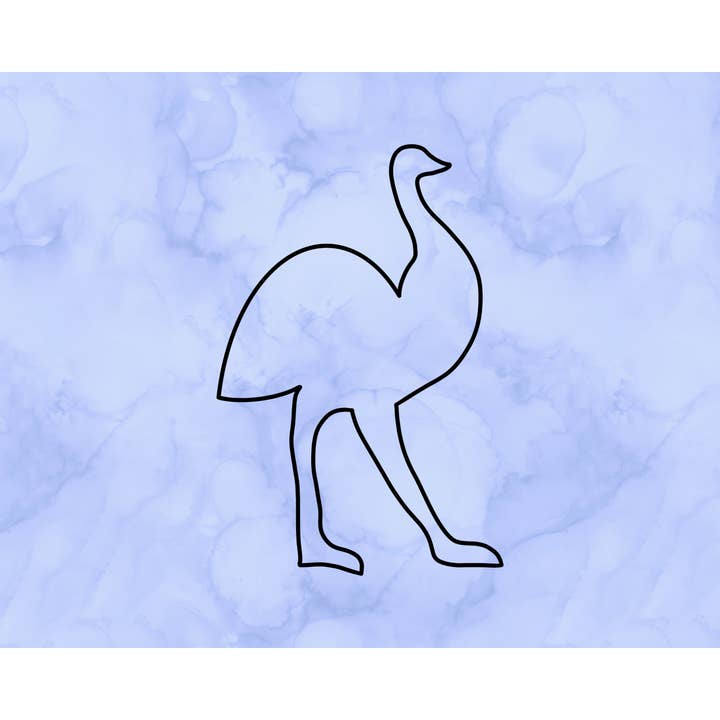 Autocollant Emu Outline (2 «) pour la vente par Sticking with You