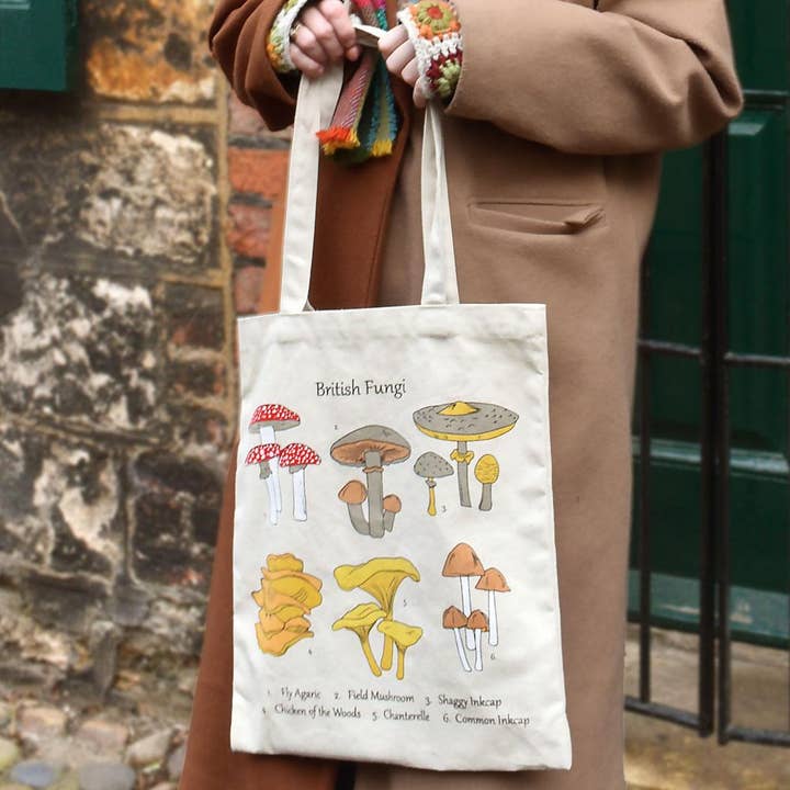 Shared Earth - Wholesale Tote Bag - Unisex - Tote Bag Recycled Cotton Fungi 36 x 40cm1