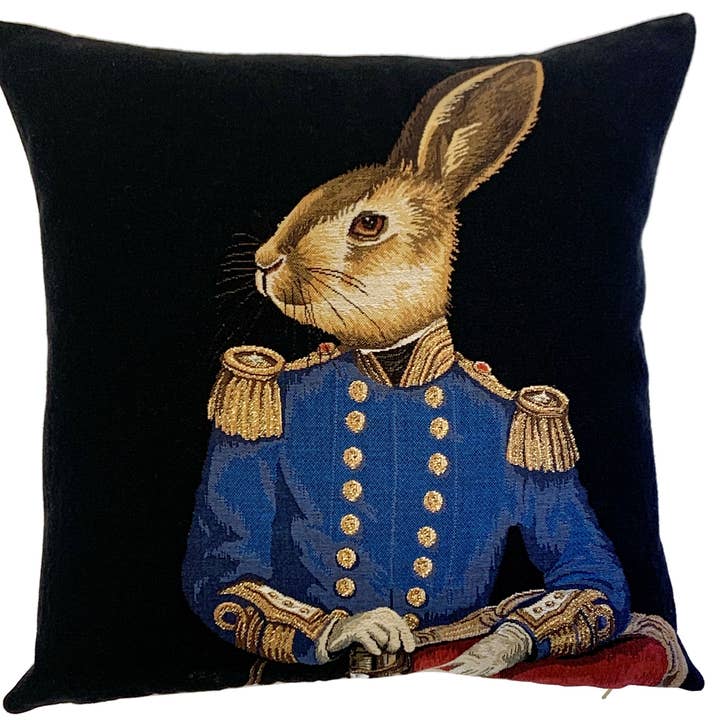 Hasen-Kissenhülle – Walddeko – Kaninchen-Wurfkissen für den Großhandel von yapatkwa - art of the loom