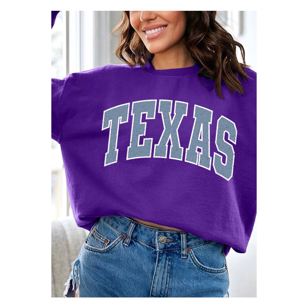 COLORBEAR - Wholesale Graphic Sweatshirt - Women's - Texas State Graphic Fleece Sweatshirts6