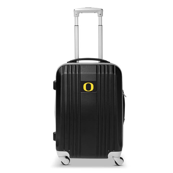 NCAA Oregon Ducks 21" Carry-On Hardcase 2-Tone Spinner for wholesale by Mojo Licensing