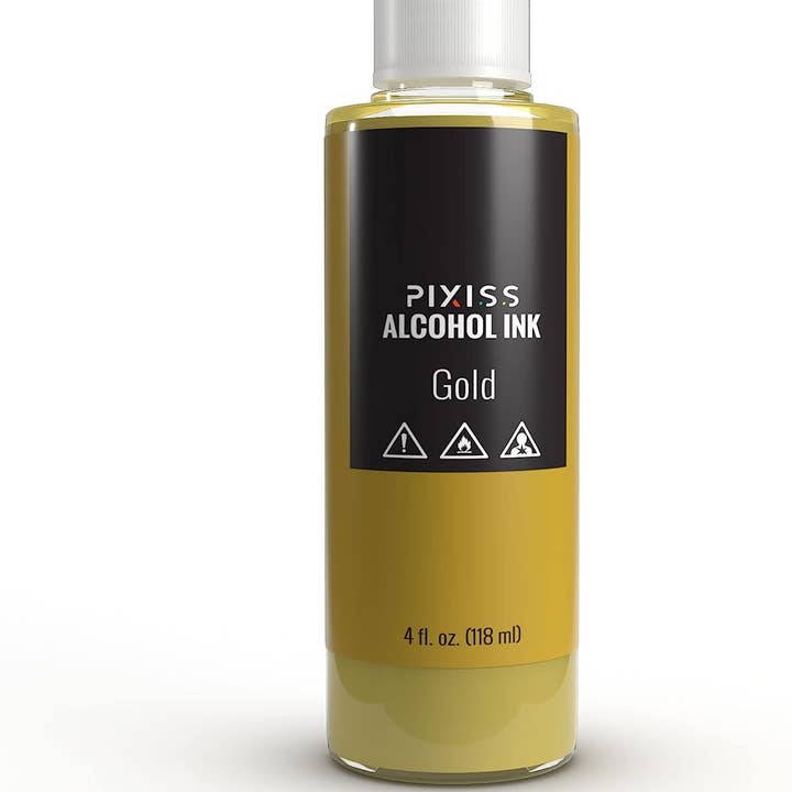 Pixiss - Wholesale Cocktail Mix/Syrup - PIXISS Metallic Alcohol Ink 4 oz. - Gold3