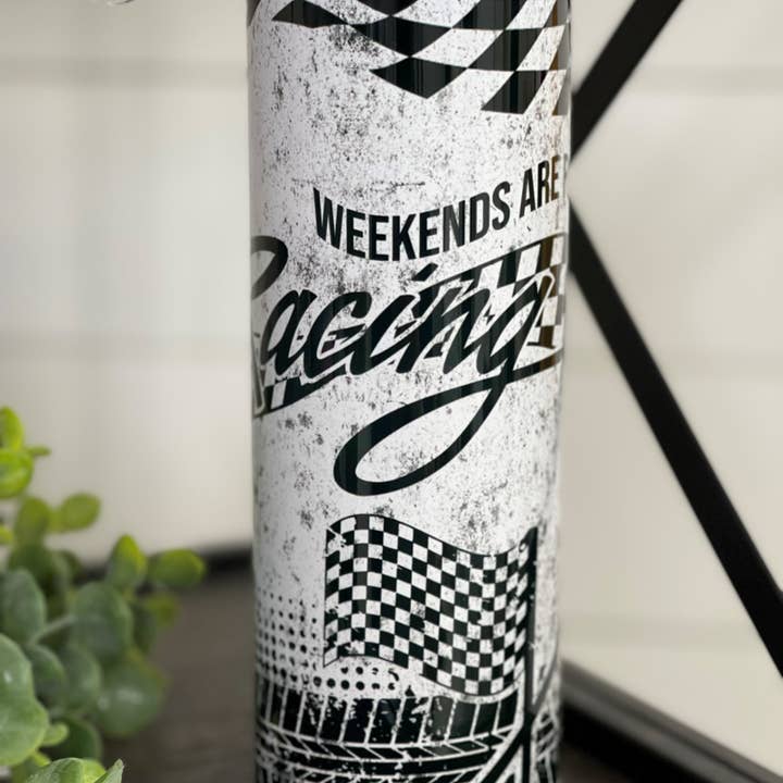 CMD Wholesale - Wholesale Insulated Mug/Tumbler - Weekends Are For Racing 20oz Skinny Tumbler