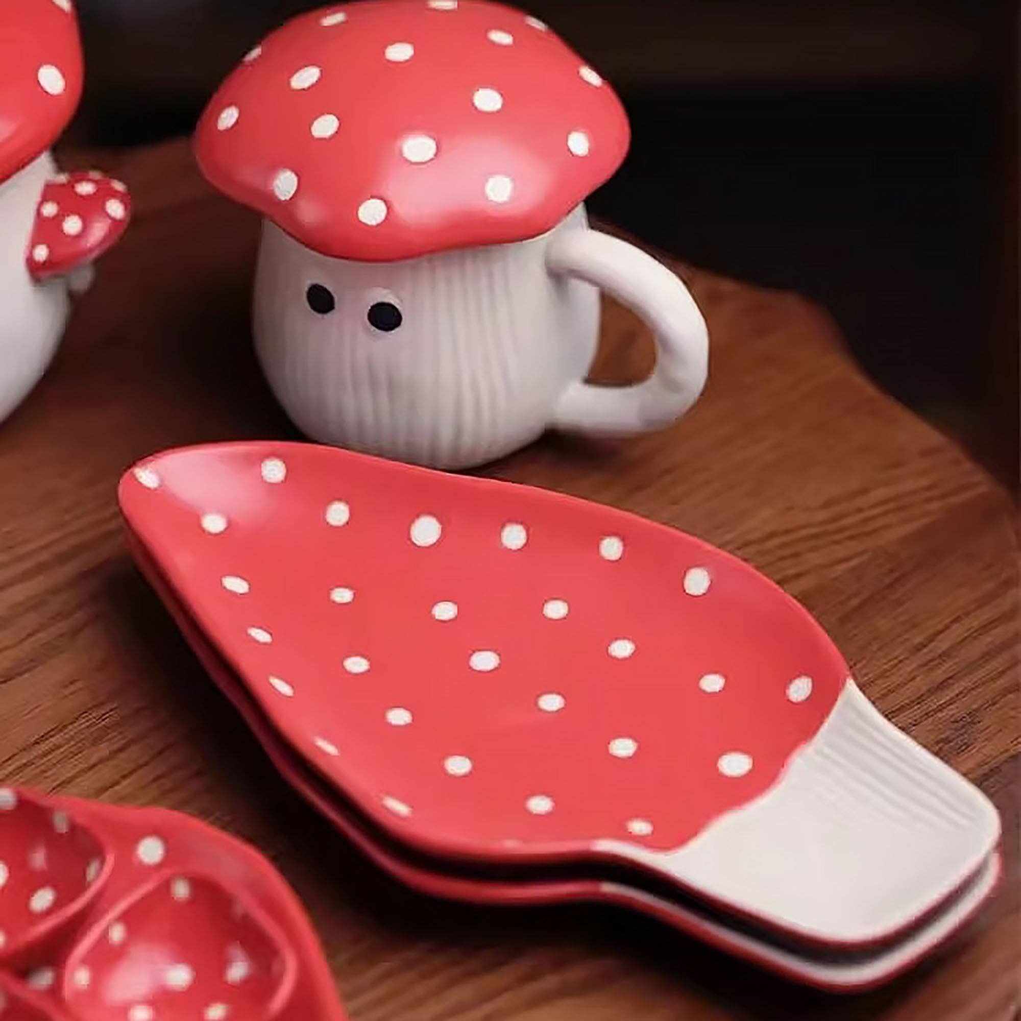 MinoCraft – Engroshandel Middagstallerken – MinoCraft keramisk tallerken med eventyrlig svampeform7