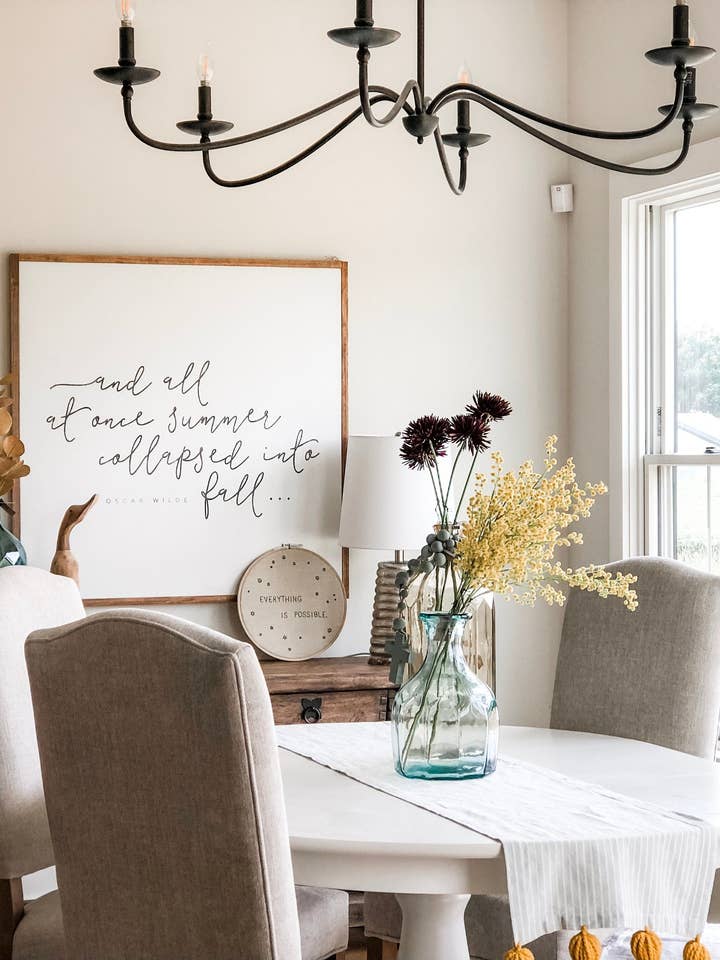 All At Once Summer Collapsed Into Fall Oscar Wilde Framed Wo for wholesale by The Shed Interiors