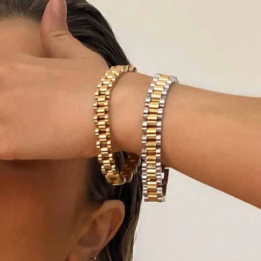 HoopLa - Wholesale Link & Chain Bracelet - Â Watch Band Link Bracelet, Bangle. Â Steel Rol-X