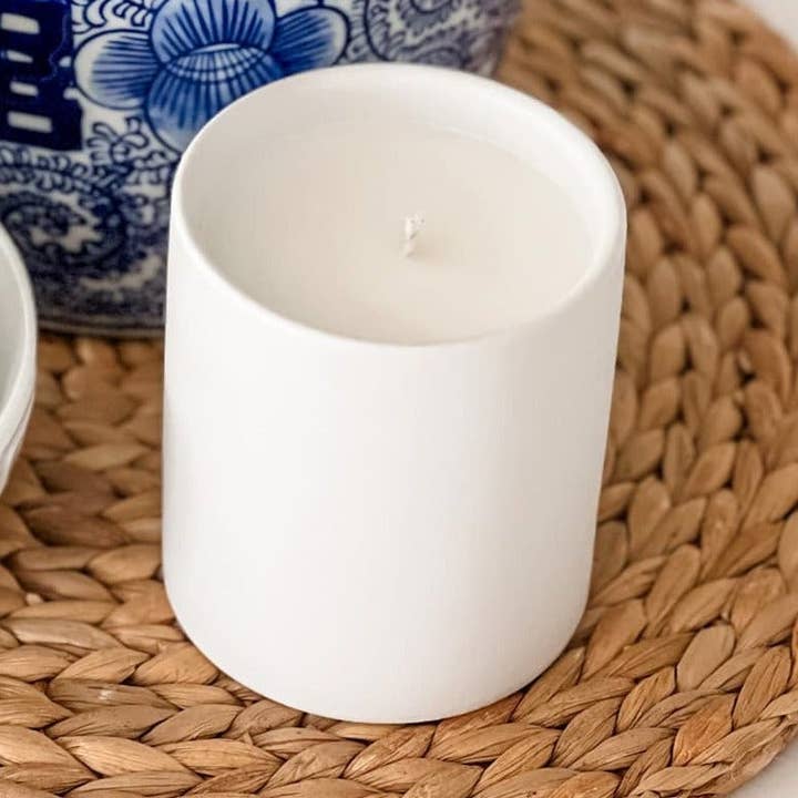 Ceramic Lemon Verbena Candle for wholesale by Kentucky Alchemy