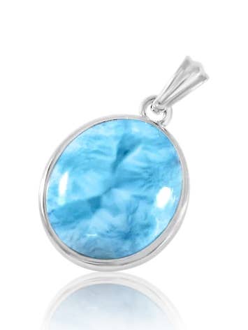 Larimar ovalt vedhæng Enkelhed for engroshandel hos Larimar Magic