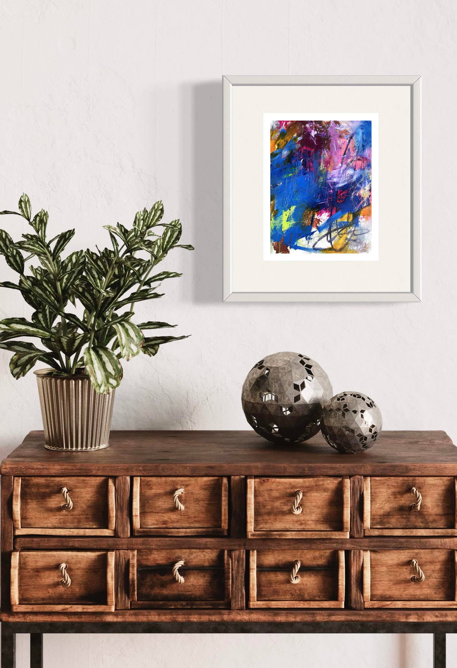 Valerie Dumas Art - Wholesale Art Print - Riverwalk Abstract Art Print1