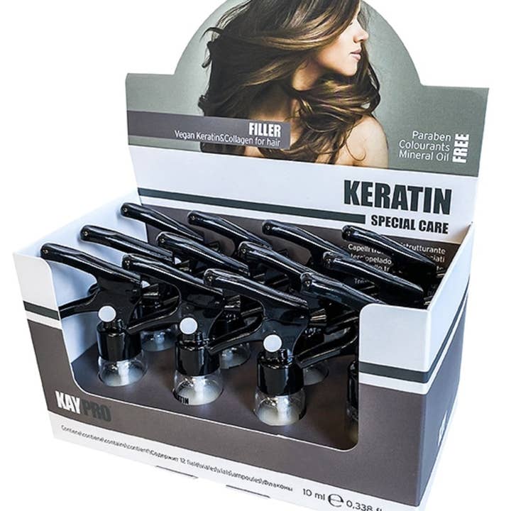 KayPro Keratin Filler 10 ml, 12 Stück – für krauses, leicht geschädigtes Haar für den Großhandel von KayPro BeNeLux