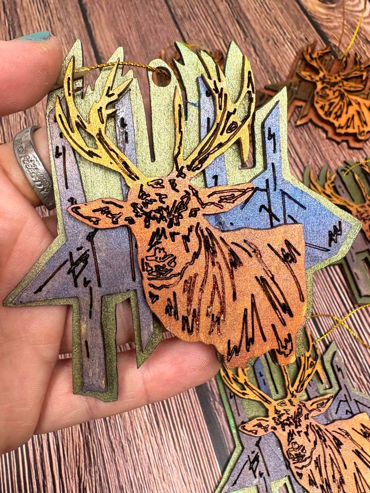 Deer Ornament for wholesale by Third Wolf Designs