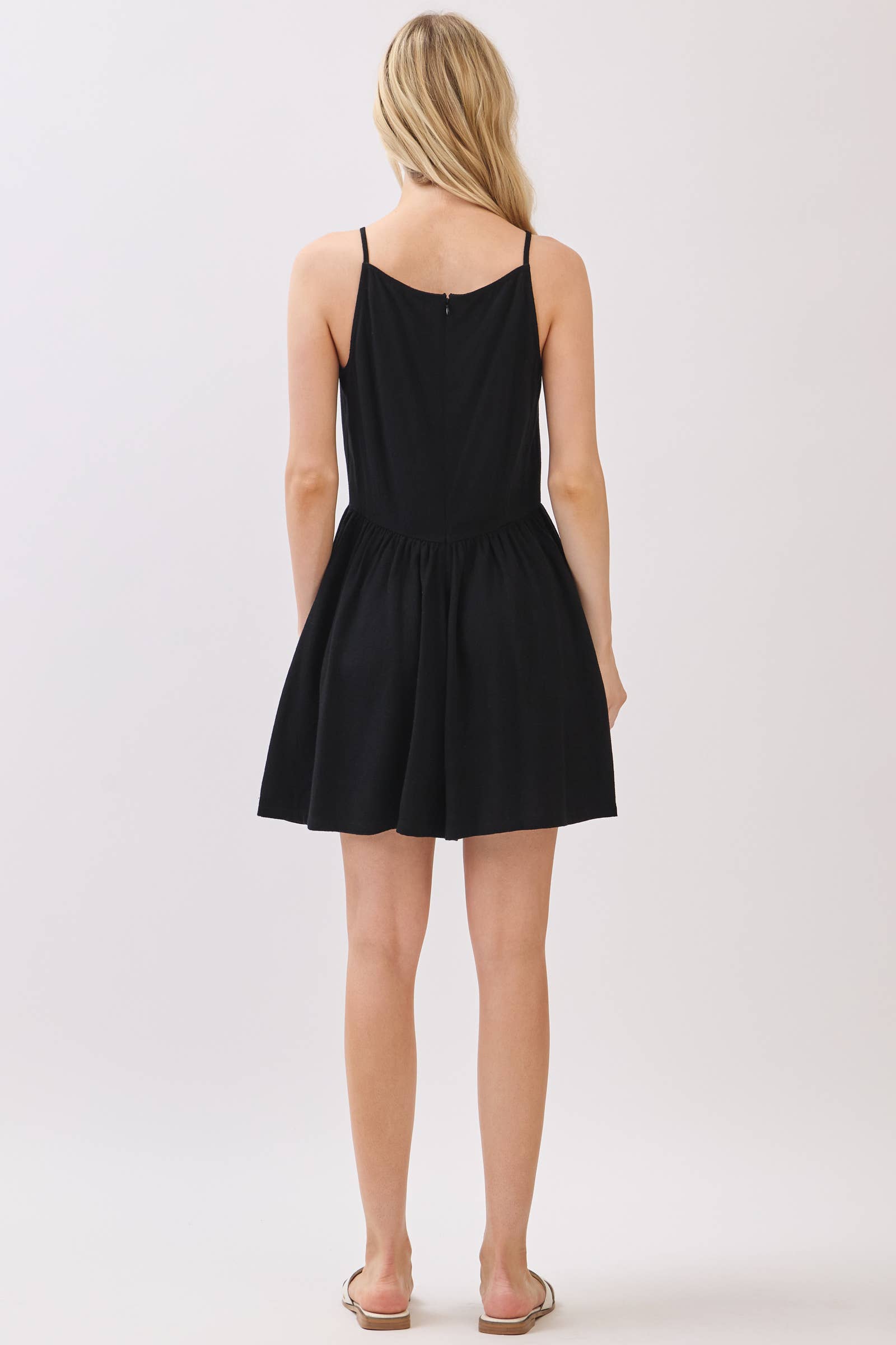 Final Touch - Wholesale Romper - Women's - Boat Neck Sleeveless Button Down Romper - VJ372114