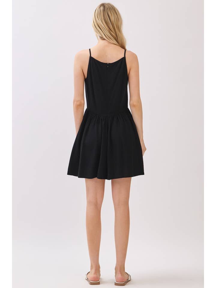 Final Touch - Wholesale Romper - Women's - Boat Neck Sleeveless Button Down Romper - VJ372114