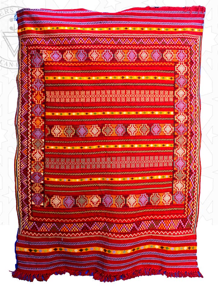 Flachgewebter Kelim marokkanischen Teppich für den Großhandel von Berbers Market