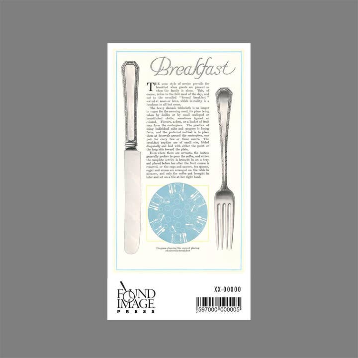 Found Image Press - Wholesale Sticker - Sticker FO-143 Setting the Table for Breakfast1