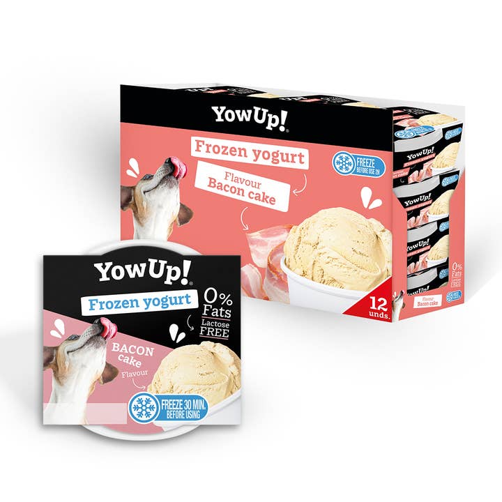 B&W Werbeartikel GmbH - Doggyroller - Wholesale Pet Treats - Dog - YowUp Ice Cream Yogurt Bacon Cake (Pack of 12) - Prebiotic