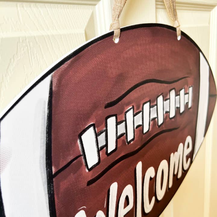 Home Malone - Wholesale Door Hanger - Welcome Football Door Hanger - Tailgate Sports Season Fall1