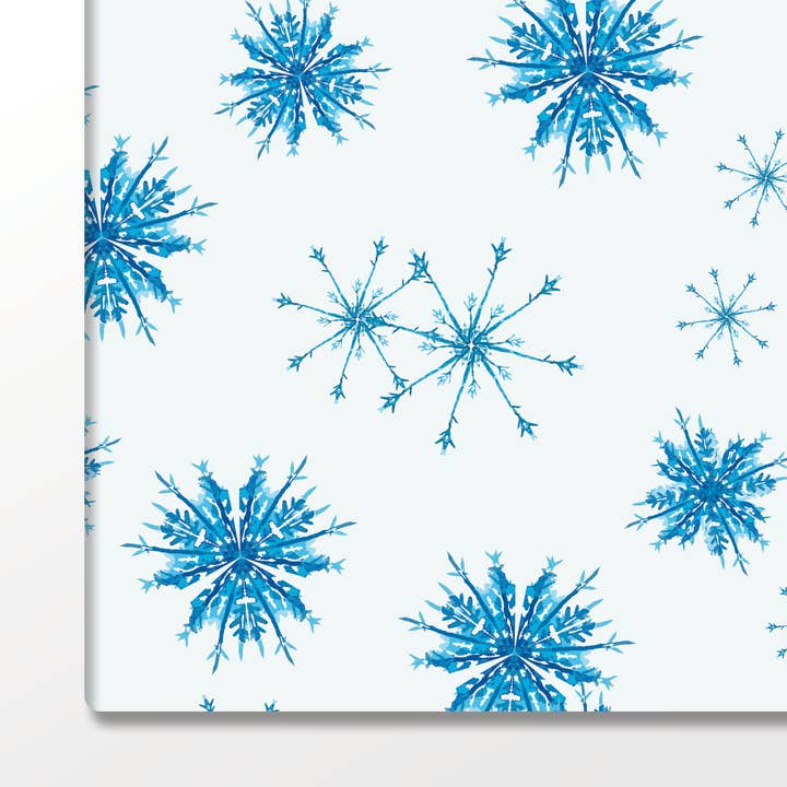 Ballard & Prescott - Vente Feuille de papier cadeau - Papier Cadeau Flocon de Neige Bleu - Emballage Cadeau de Noël5