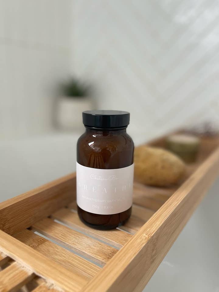 B R E A T H E Bath Salts for wholesale by Chateau Bo